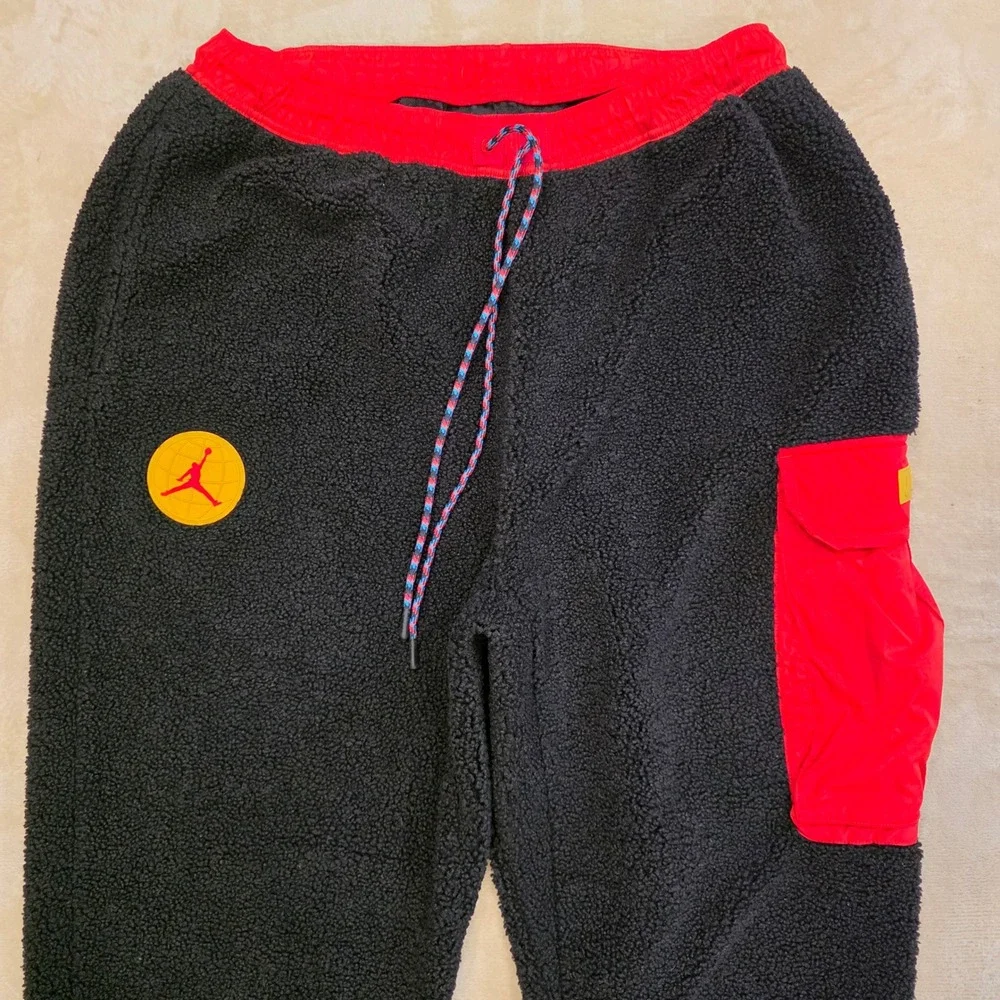 Air Jordan Essentials Mountainside Men's Statement Fleece Pants Black Sherpa XL